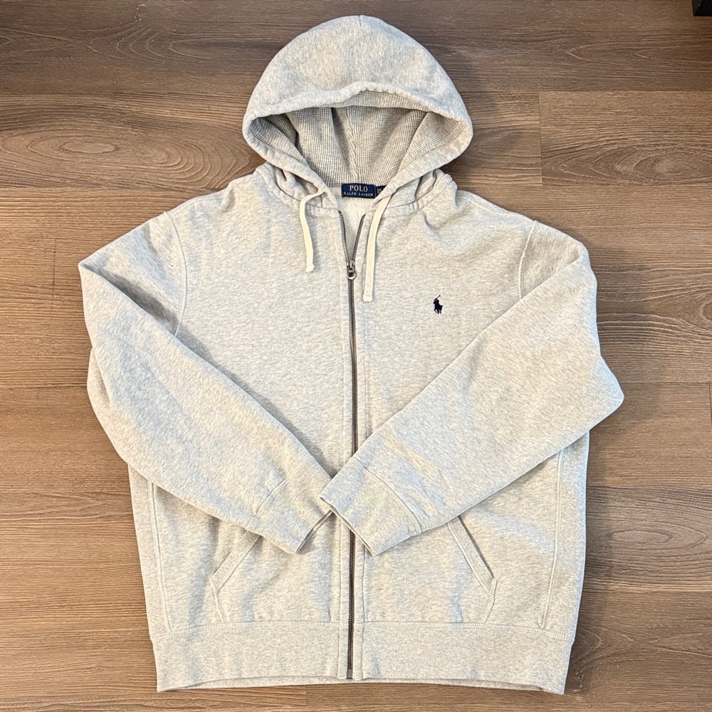 Polo by Ralph Lauren Light Gray Zip-Up Men's Sweatshirt